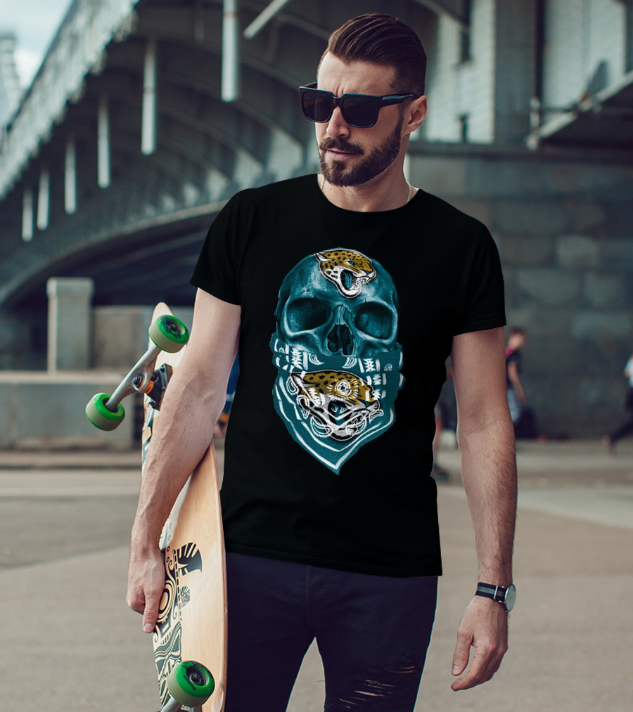 Skull Jacksonville Jaguars Bandana T-Shirt