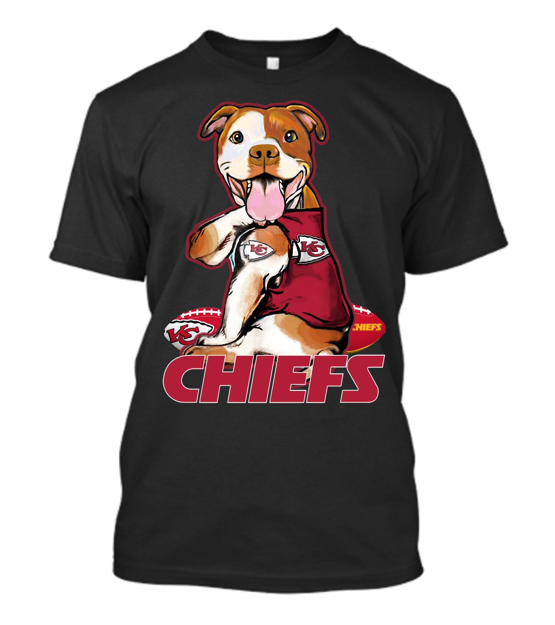 Kansas City Chiefs Pitbull Football Dog Chiefs T-Shirt