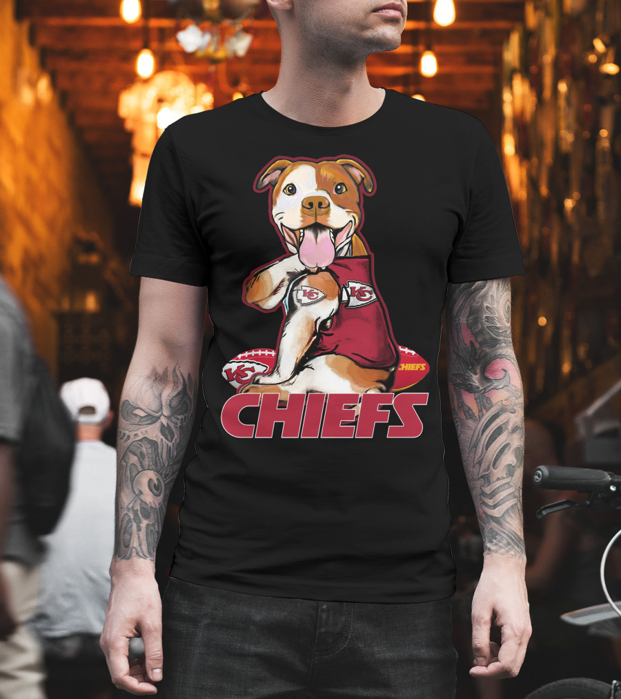 Kansas City Chiefs Pitbull Football Dog Chiefs T-Shirt