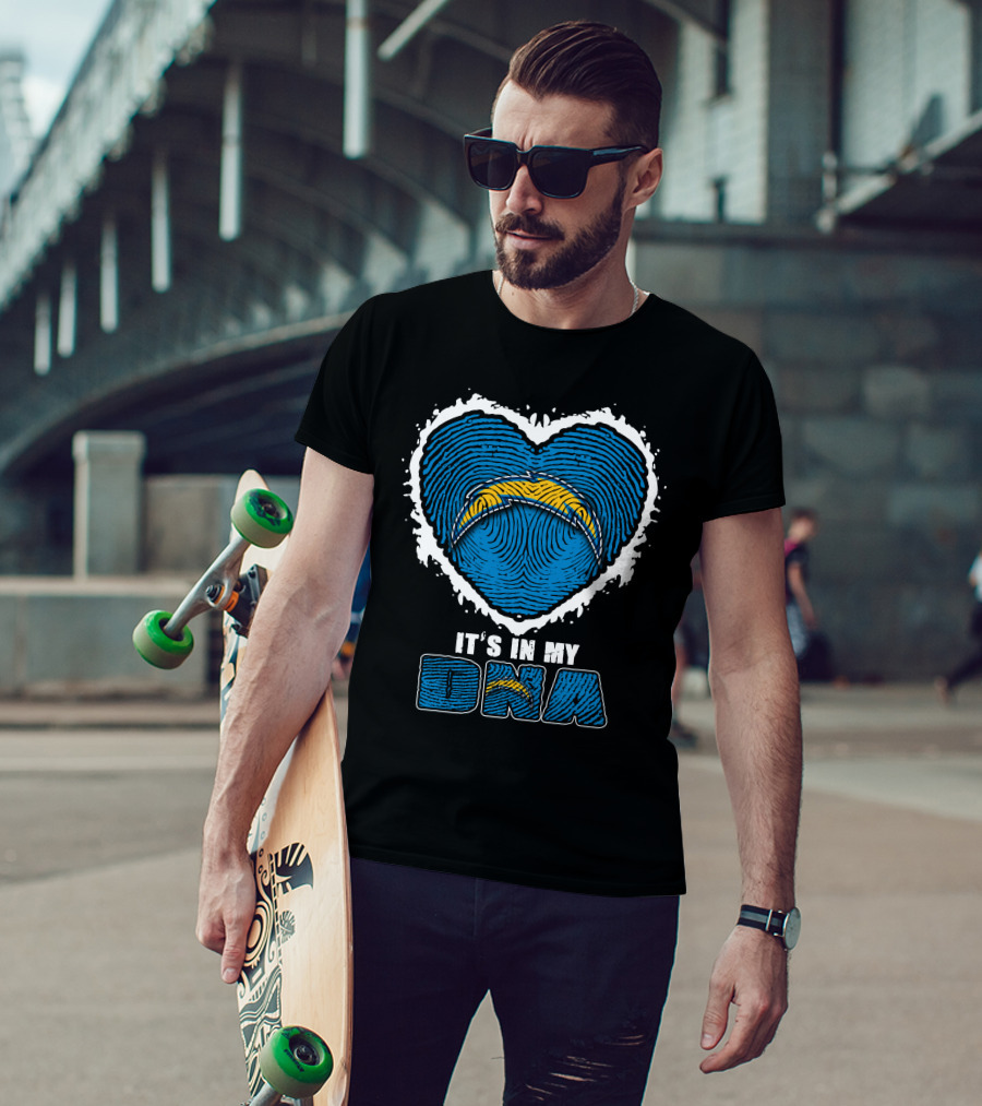 It's In My DNA Los Angeles Chargers Heartprint T-Shirt