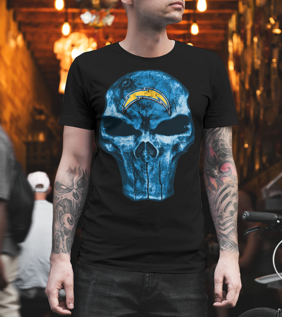 Los Angeles Chargers Skull Bolt T-Shirt