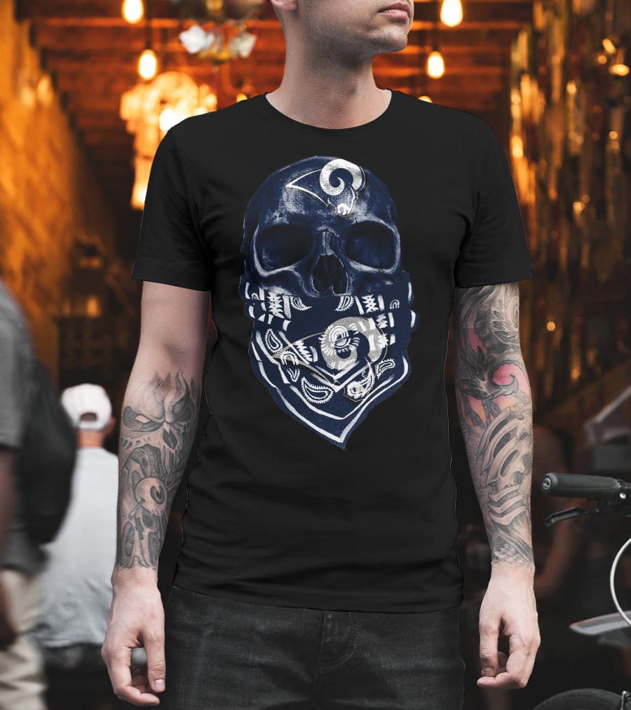 Los Angeles Rams Skull Bandana T-Shirt