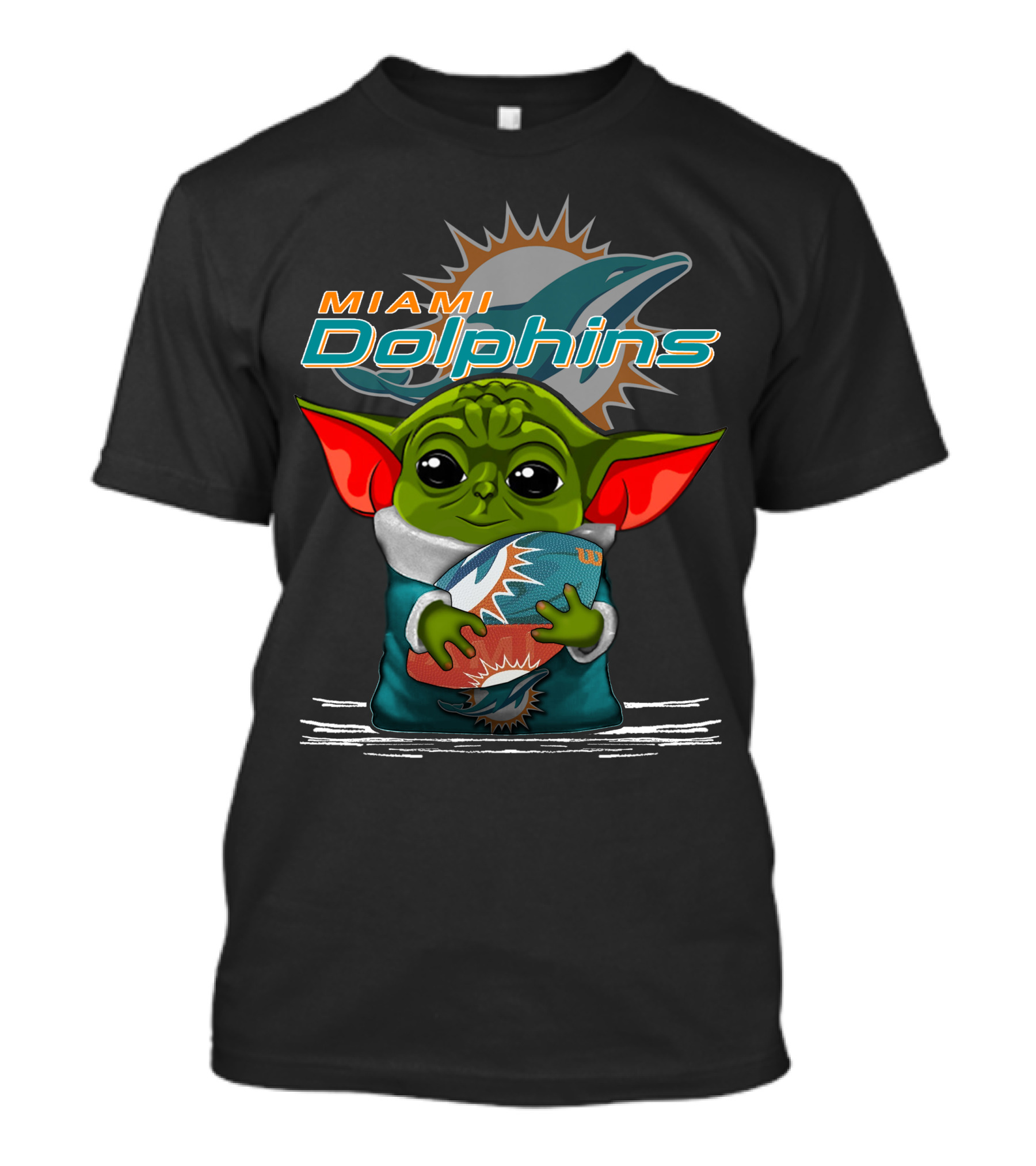 Miami Dolphins Yoda Football Fan T-Shirt