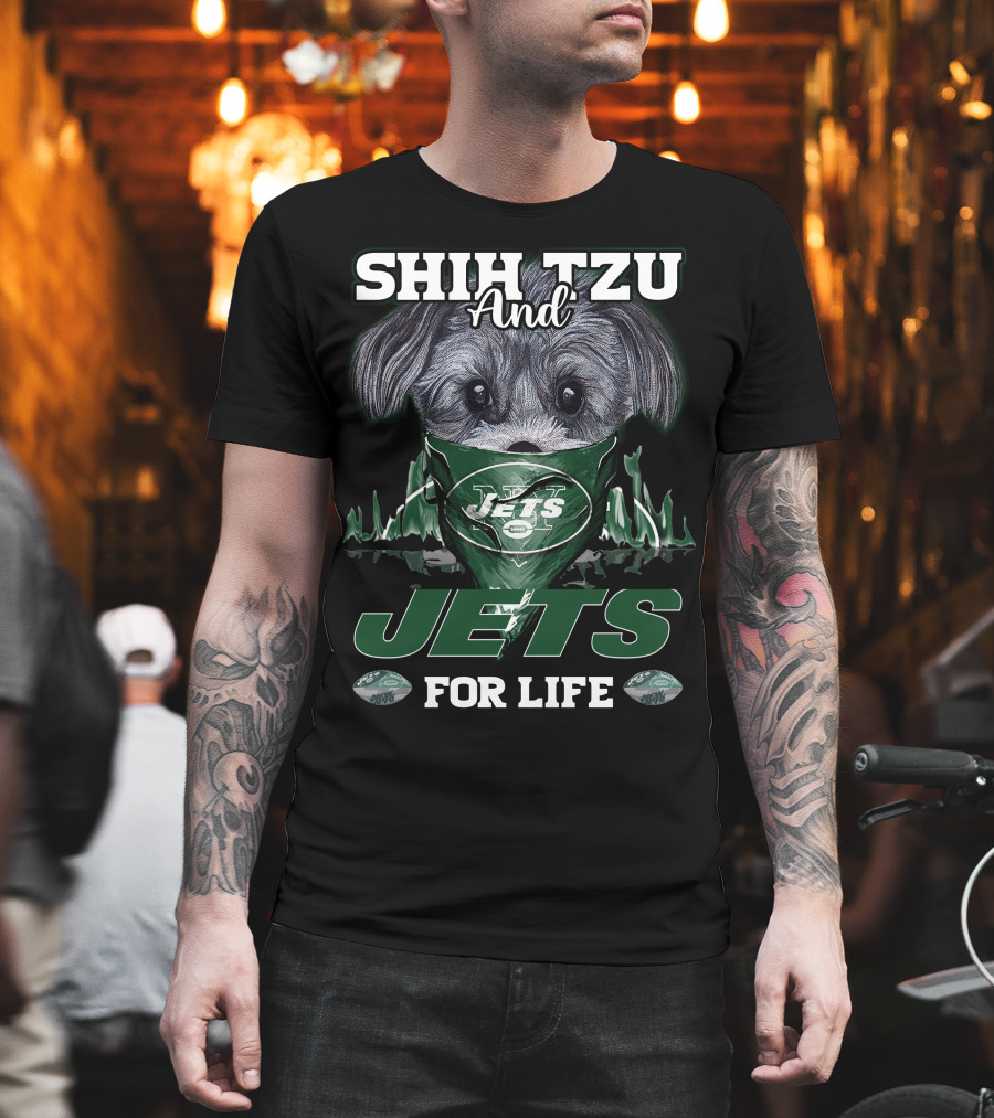 Shih Tzu and Jets for Life New York Jets T-Shirt