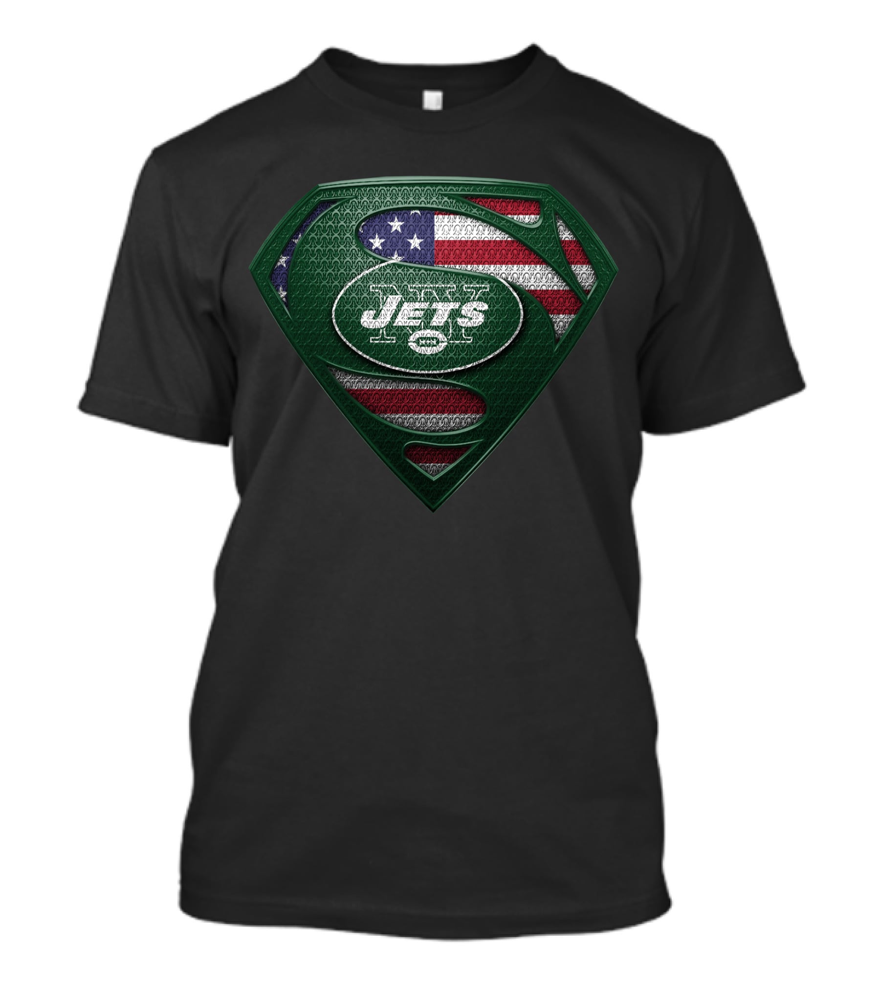 New York Jets American Flag Superman T-Shirt