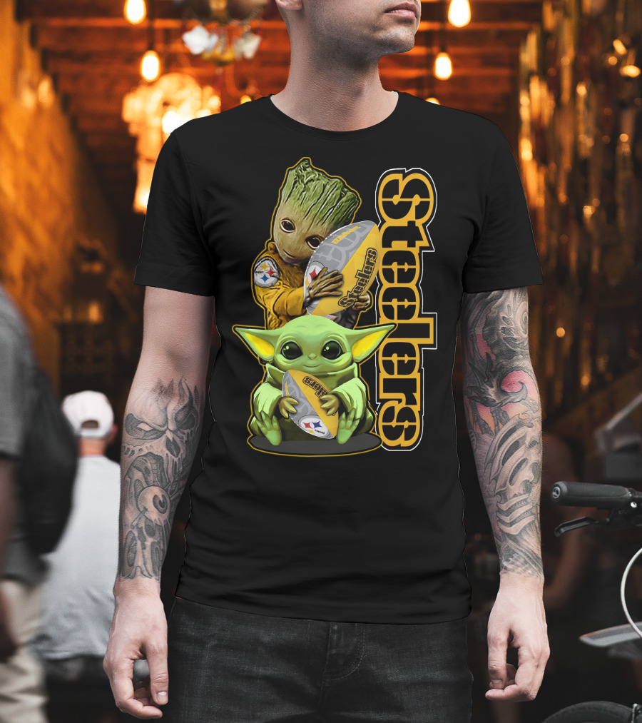 Grzd Steelers Baby Alien Groot Football T-Shirt