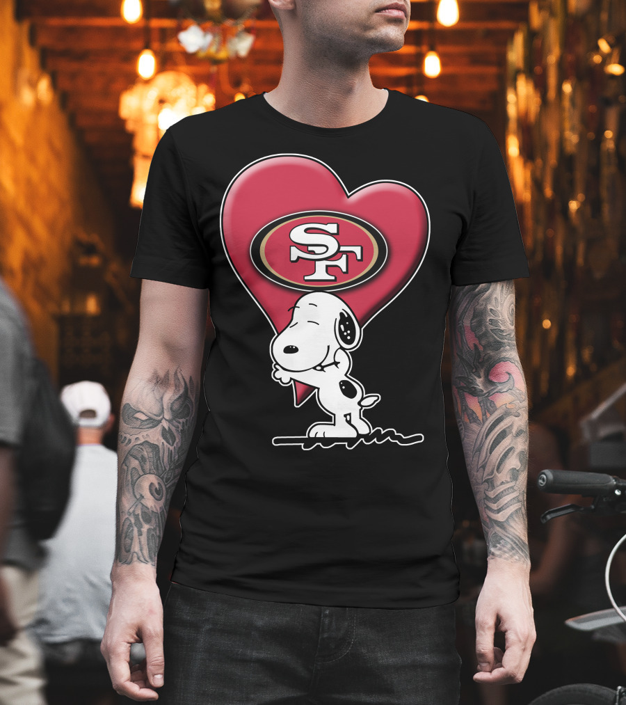 Snoopy Heart San Francisco 49ers Sf T-Shirt