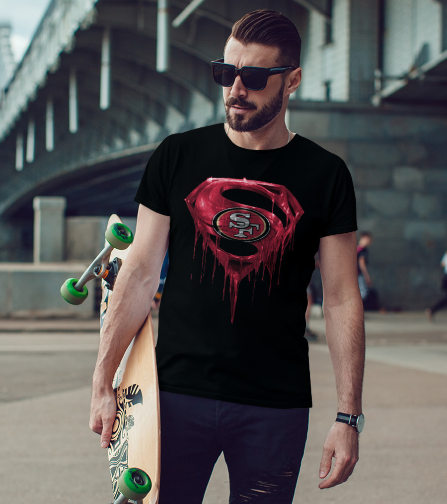 Superman Logo With San Francisco 49ers Emblem Spm T-Shirt