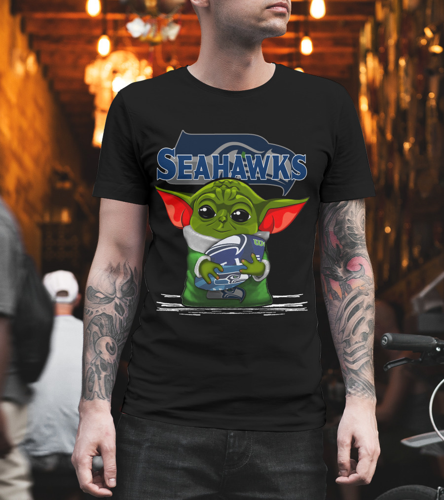 Yoda V3 Seahawks Football Mandalorian Fan T-Shirt