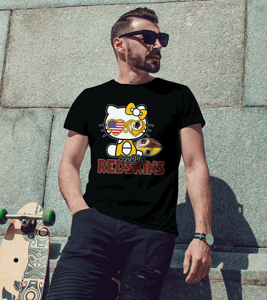 Hello Kitty Redskins American Football Crossover T-Shirt