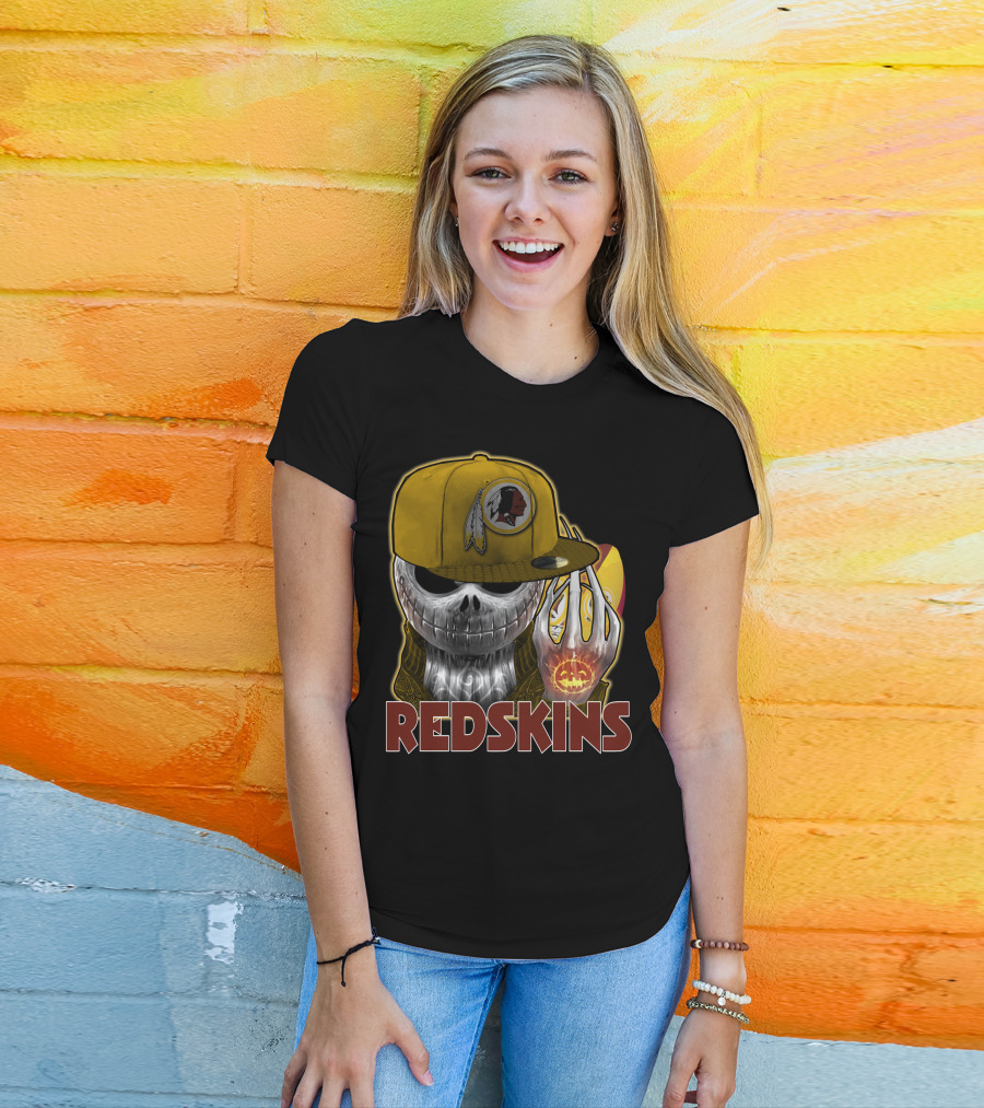Jackskull Redskins Halloween Pumpkin T-Shirt