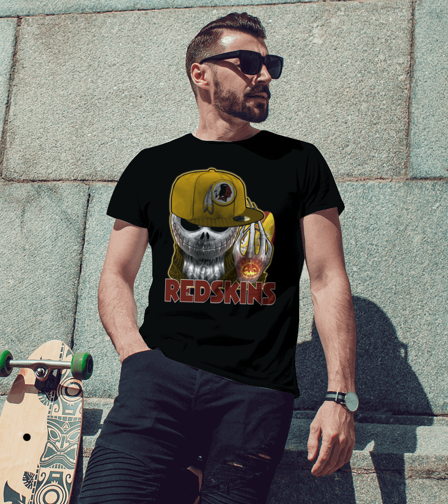 Jackskull Redskins Halloween Pumpkin T-Shirt