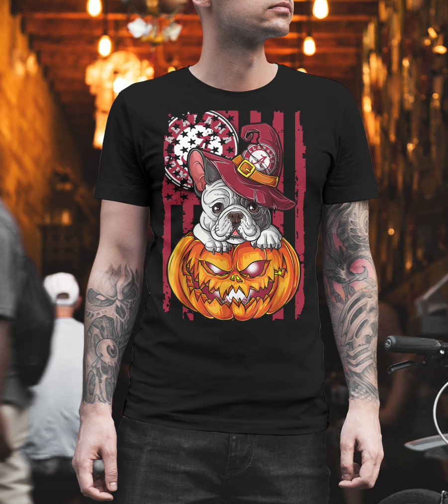 Alabama Crimson Tide Bulldog Halloween Pumpkin T-Shirt