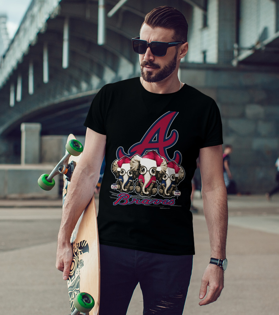 Atlanta Braves Christmas Elephants T-Shirt