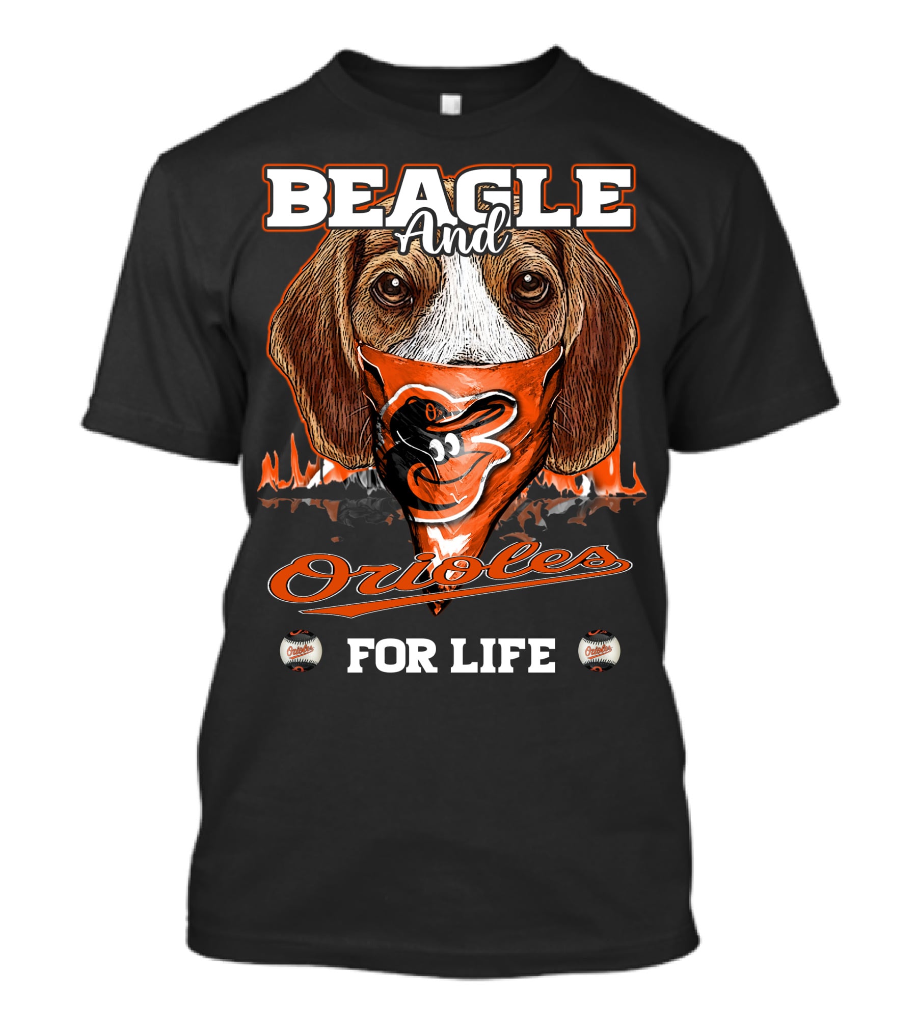 Beagle And Orioles For Life T-Shirt