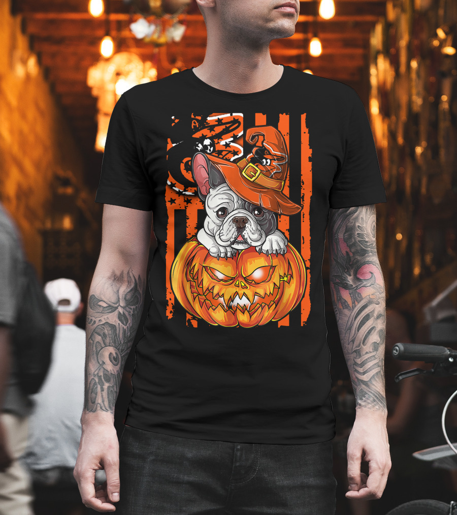 Hlw Bulldog Halloween Baltimore Orioles Jack-o'-Lantern T-Shirt