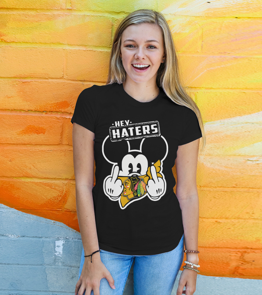 HEY HATERS Mick Chicago Blackhawks T-Shirt