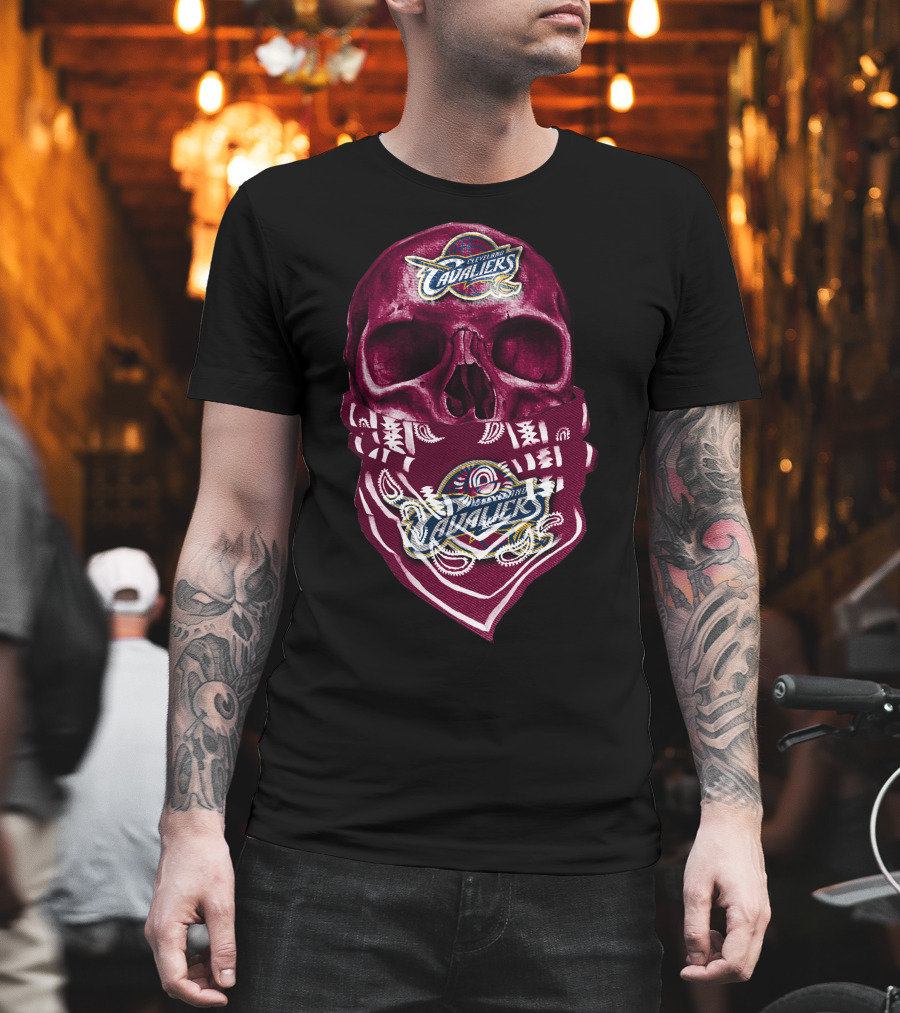Cleveland Cavaliers Skull With Bandana T-Shirt