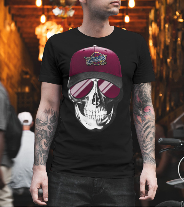 Cleveland Cavaliers Skull with Cap T-Shirt Cleveland Cavaliers Skull with Cap T-Shirt
