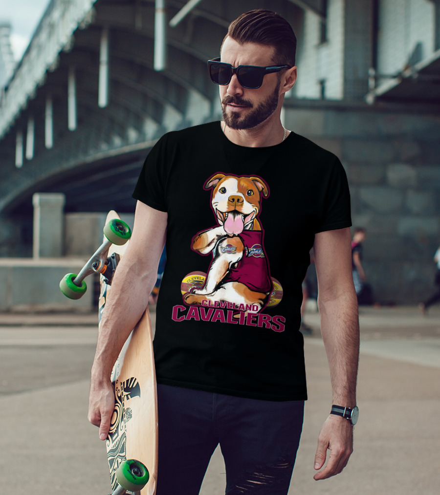 Cleveland Cavaliers Pitbull Basketball Team Mascot Fan T-Shirt