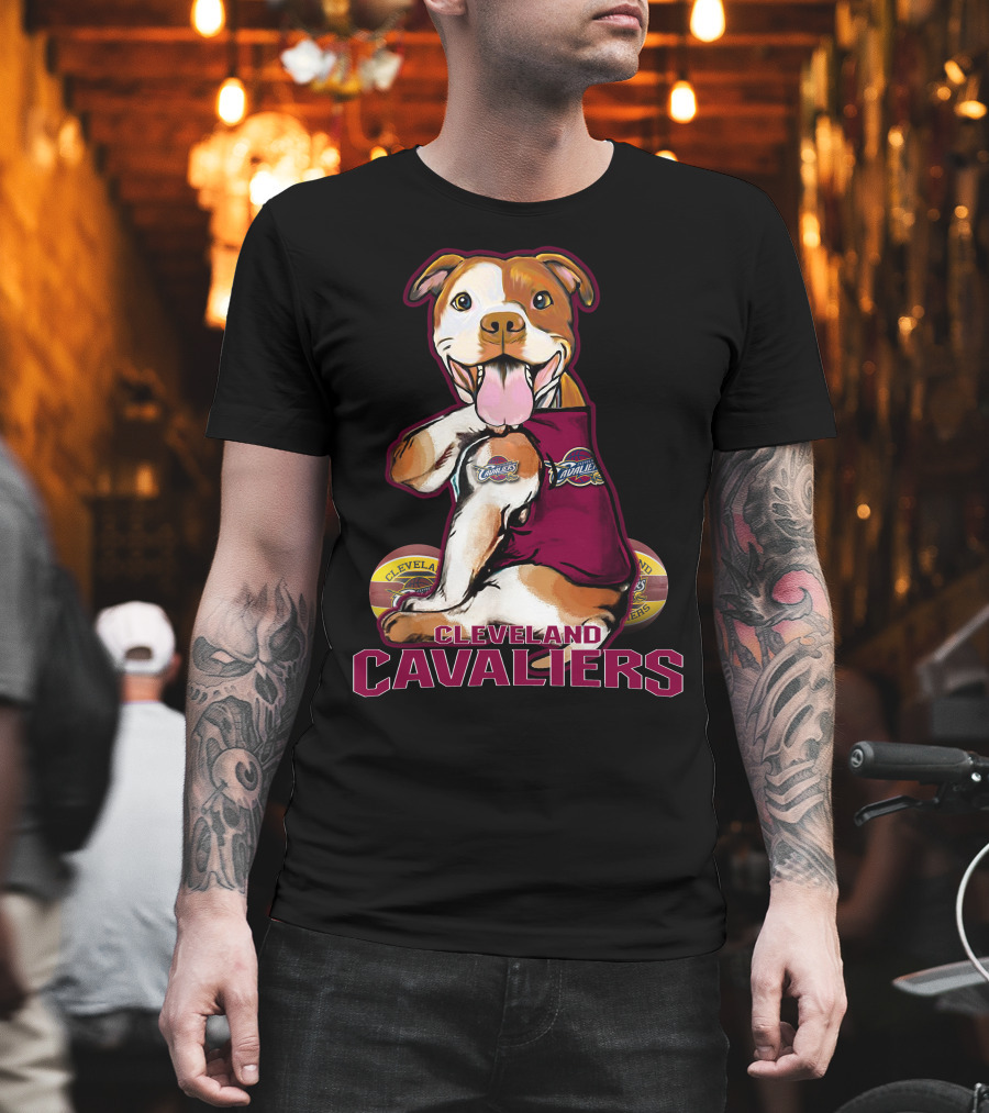 Cleveland Cavaliers Pitbull Basketball Team Mascot Fan T-Shirt