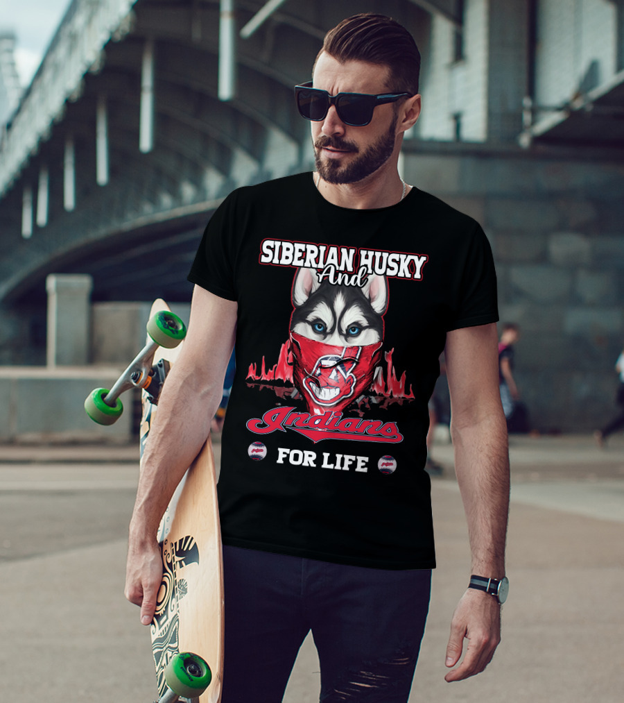 Siberian Husky And Indians For Life T-Shirt
