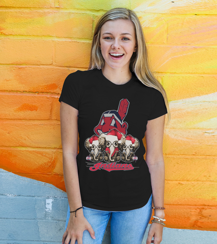 Indians Christmas Elephants Cleveland T-Shirt