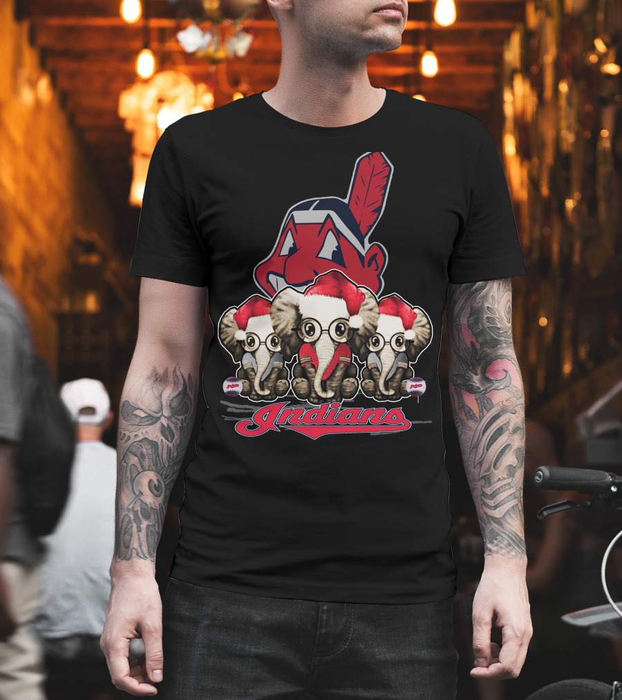 Indians Christmas Elephants Cleveland T-Shirt