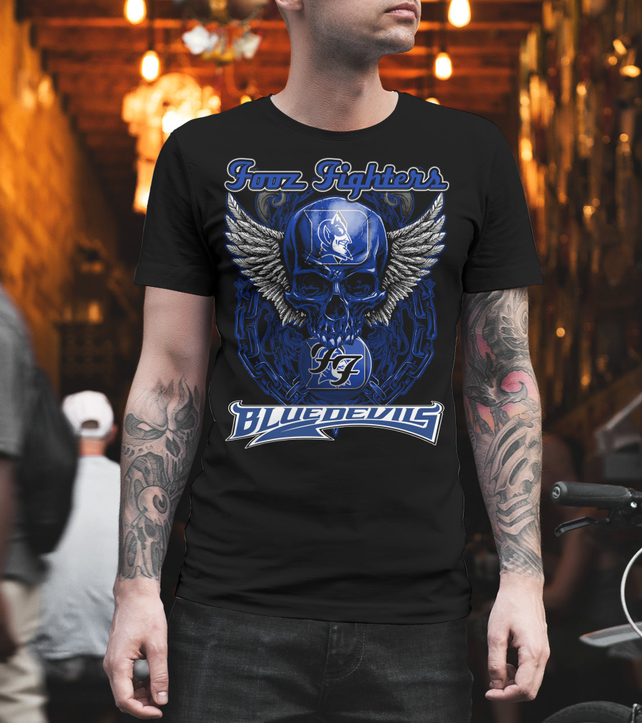 Fonz Fighters Skull Wings FF Duke Blue Devils T-Shirt