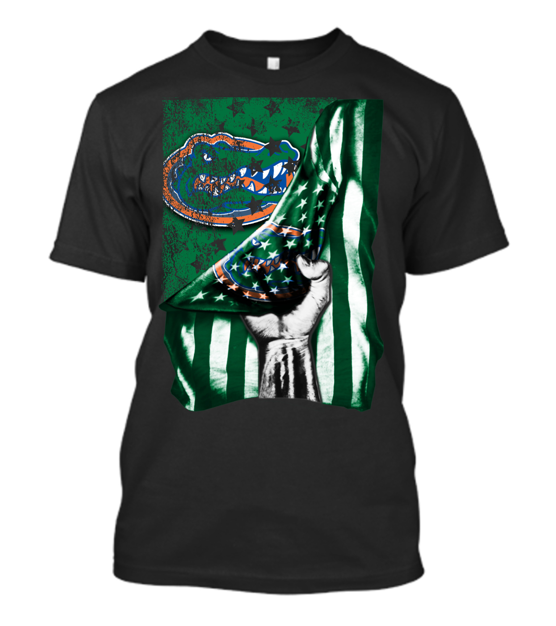 Flag Florida Gators Hand Holding Striped Stars T-Shirt