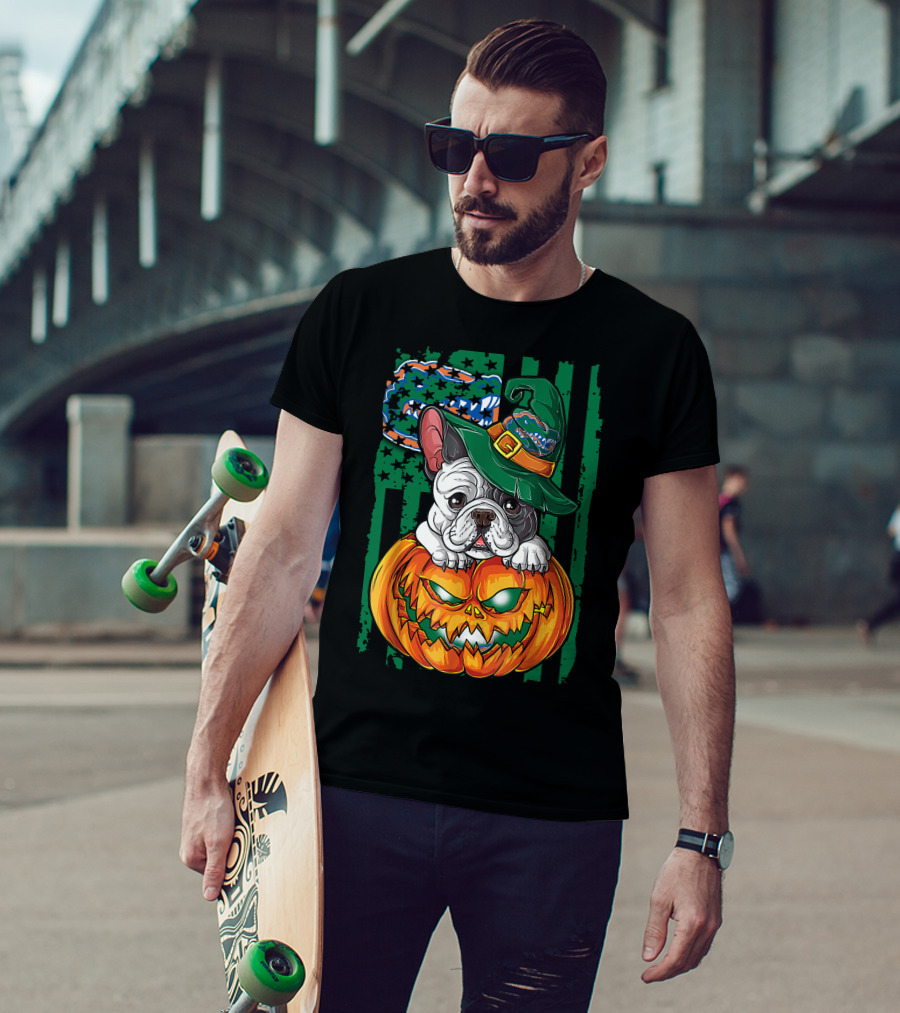 Hlw Bulldog Florida Gators Halloween Pumpkin T-Shirt