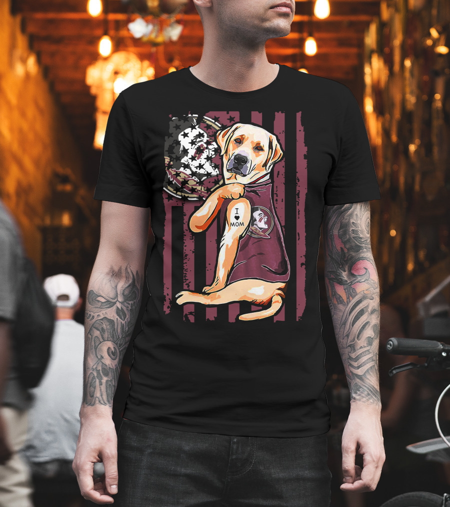 I Love Mom Labrador Retriever Florida State Seminoles T-Shirt