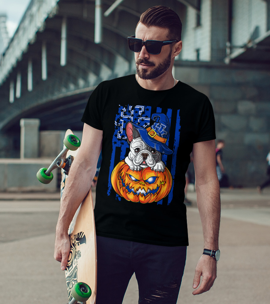 Hlw Bulldog Kentucky Wildcats Halloween Pumpkin Hat T-Shirt