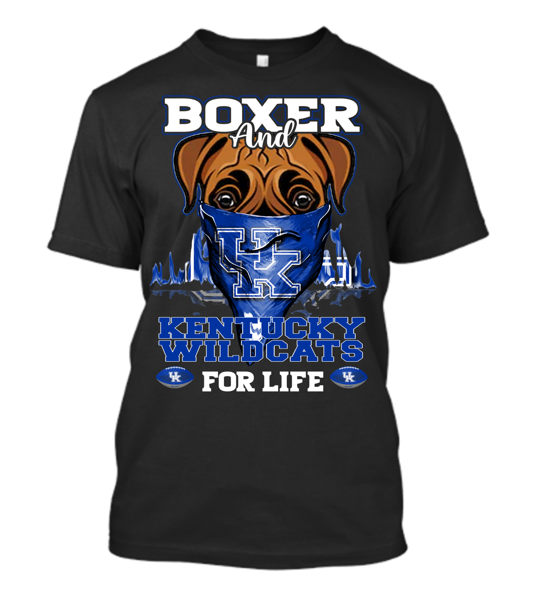 Boxer And Kentucky Wildcats For Life UK T-Shirt