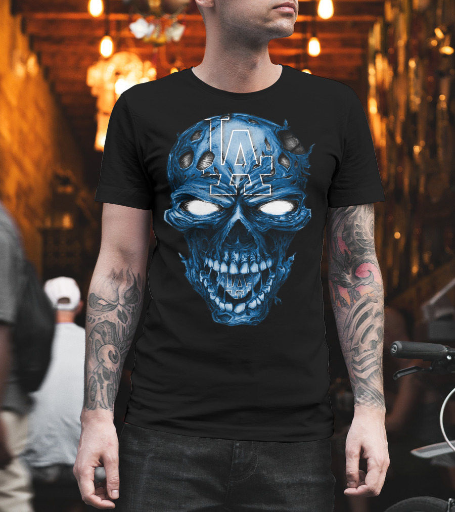 Los Angeles Dodgers Skull T-Shirt
