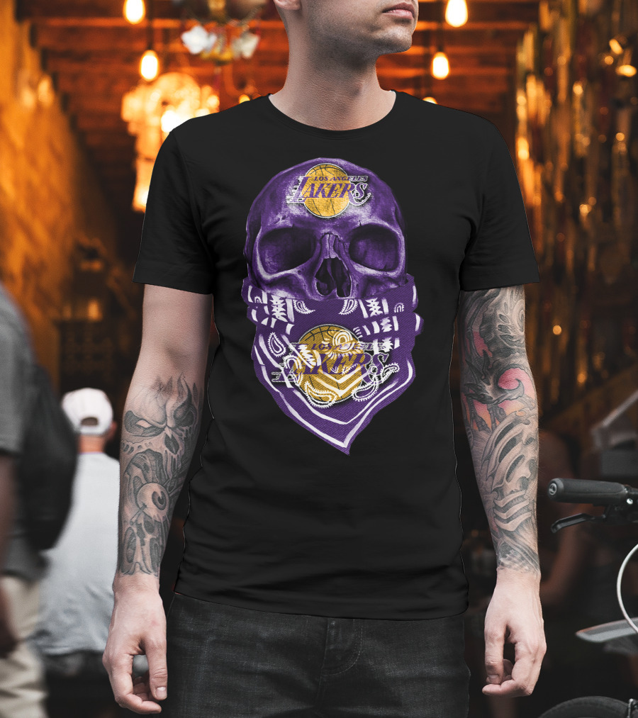 Los Angeles Lakers Skull Bandana NBA T-Shirt