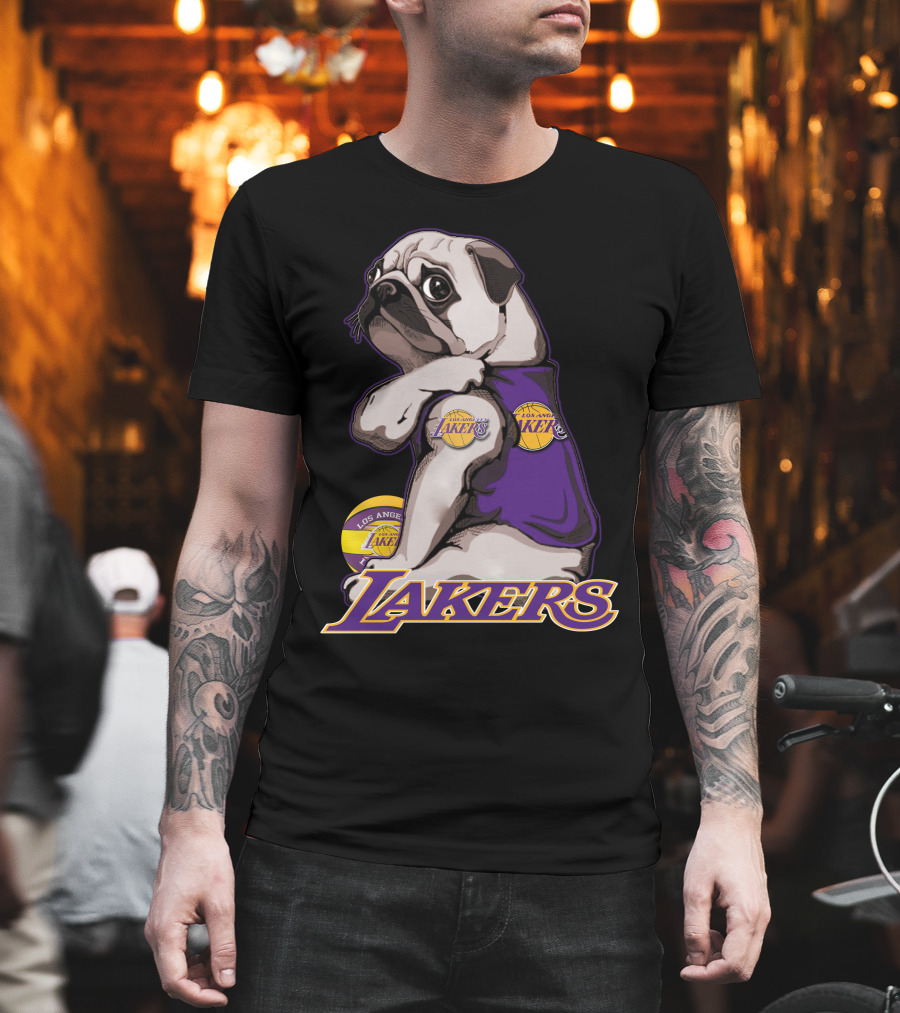 Pug Los Angeles Lakers Basketball T-Shirt
