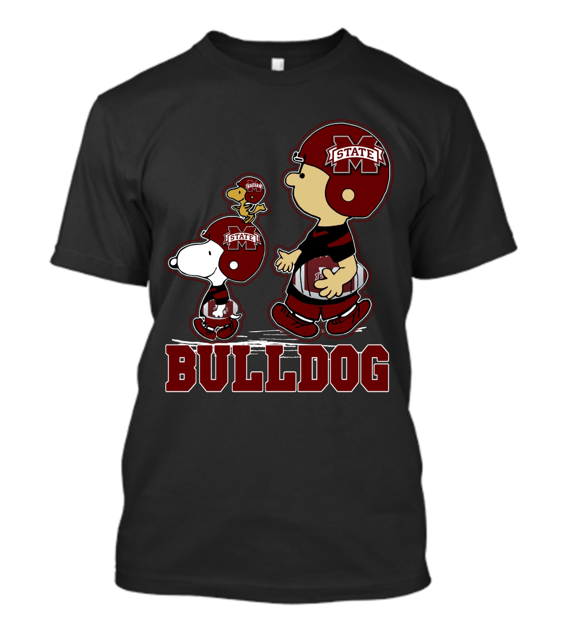 Mississippi State Bulldogs Snoopy And Woodstock Football Team Spirit T-Shirt