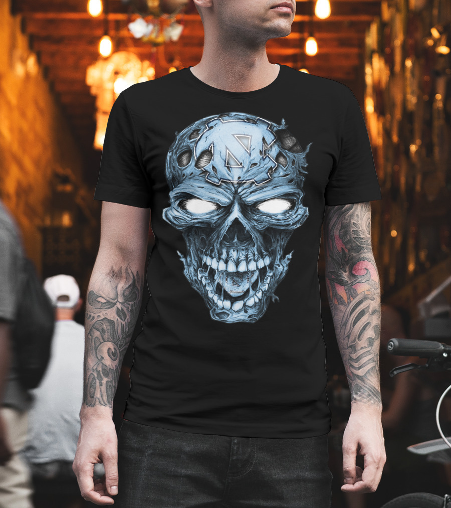 North Carolina Tar Heels Skull T-Shirt