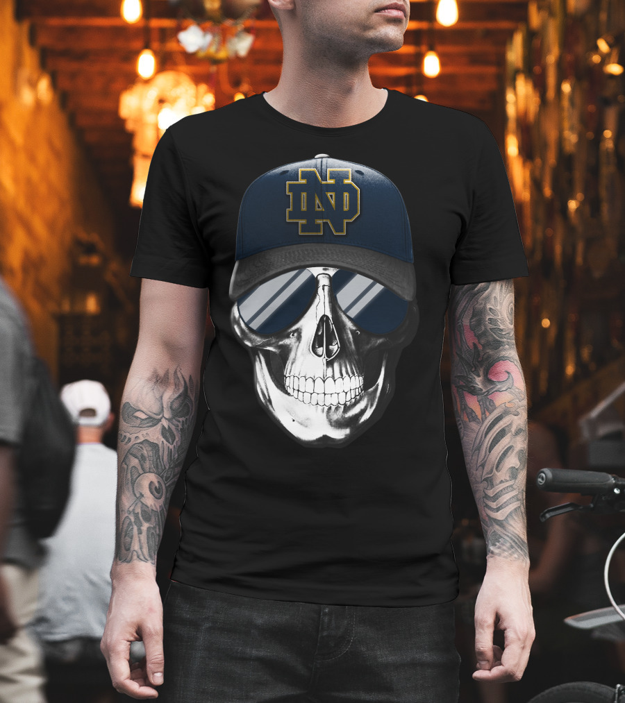 Skull with ND Logo Cap Notre Dame Fighting Irish T-Shirt