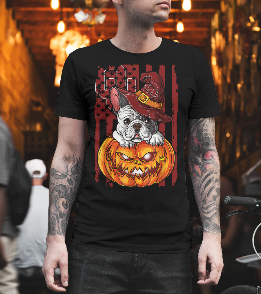 Hlw Bulldog Halloween Pumpkin Oklahoma Sooners T-Shirt