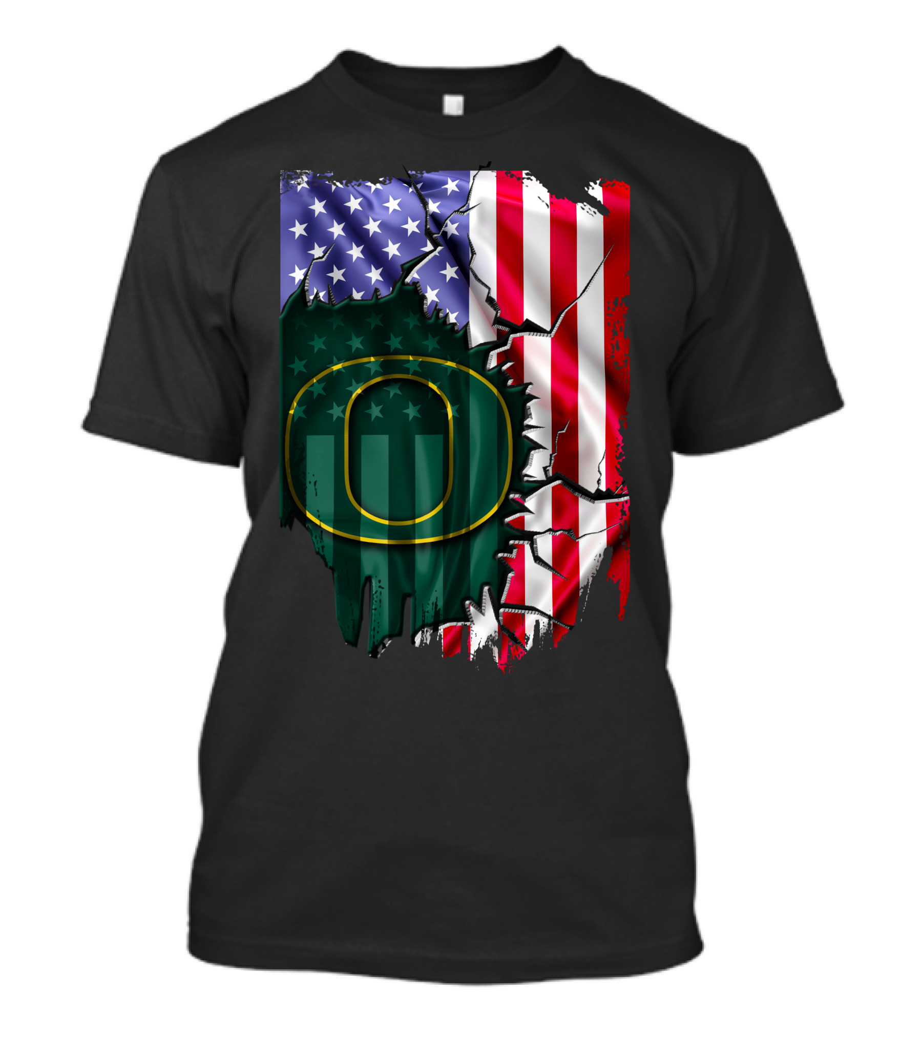 American Flag Oregon Ducks T-Shirt