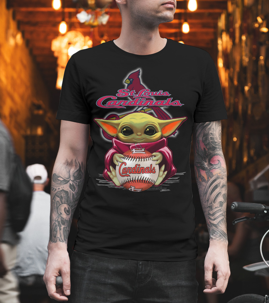 Yoda St. Louis Cardinals Baseball Star Wars Baby Yoda T-Shirt