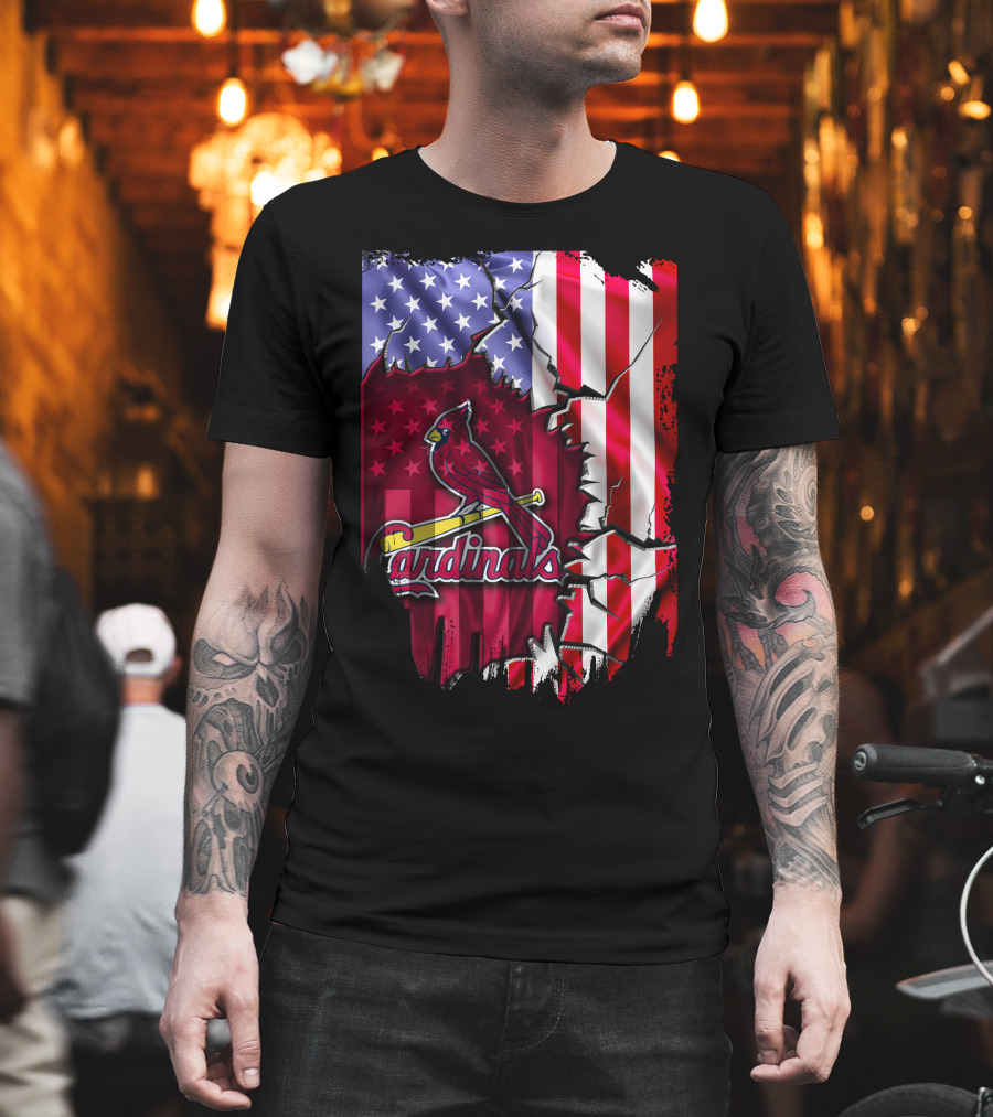 Flag St. Louis Cardinals American T-Shirt