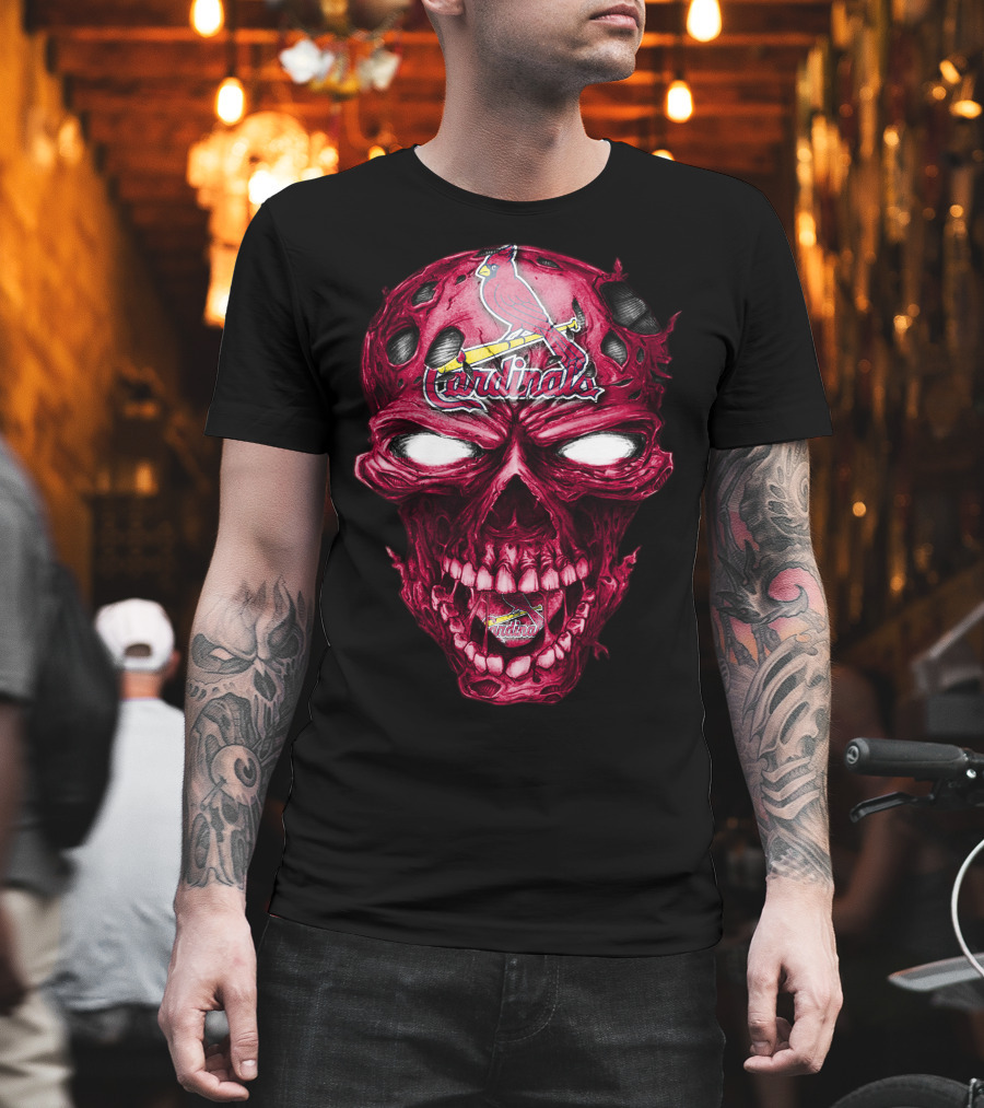 St. Louis Cardinals Skull T-Shirt