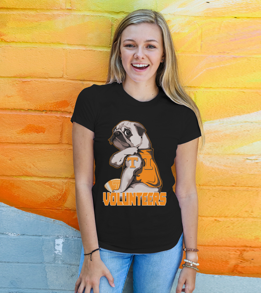 Pug T Volunteers Football T-Shirt