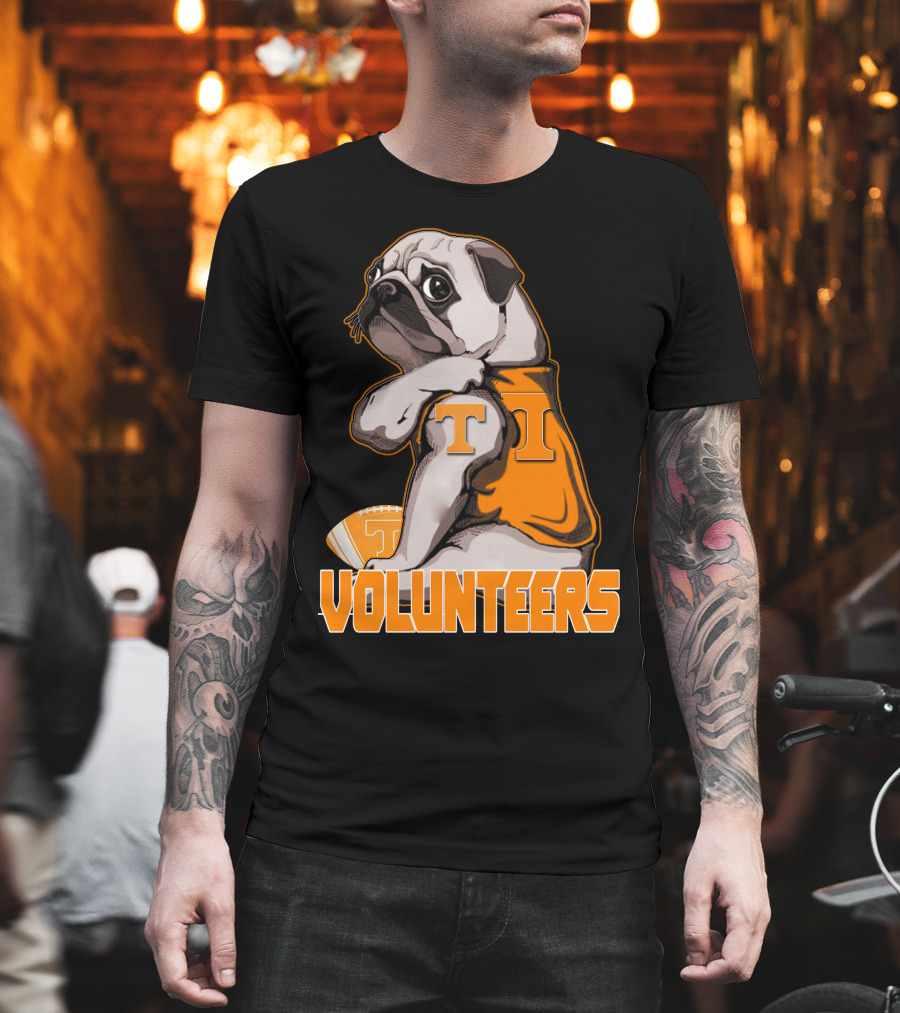 Pug T Volunteers Football T-Shirt