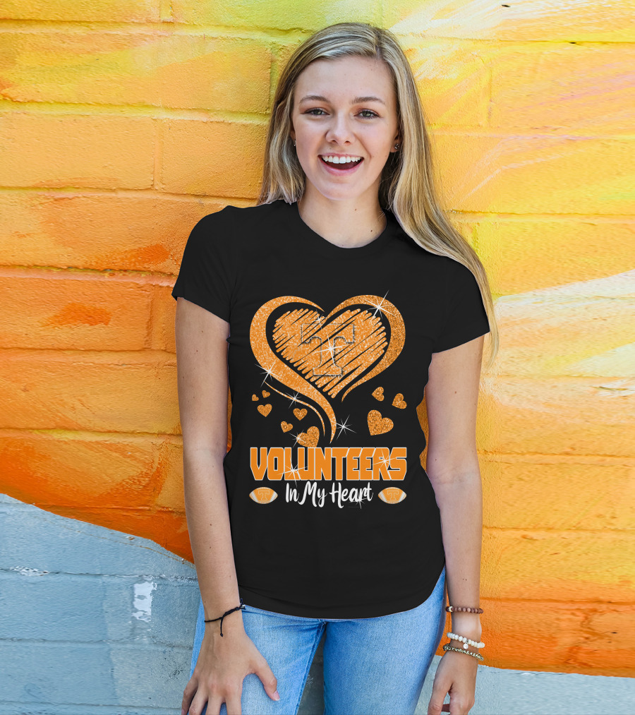 Tennessee Volunteers Orange Heart With T Logo In My Heart T-Shirt