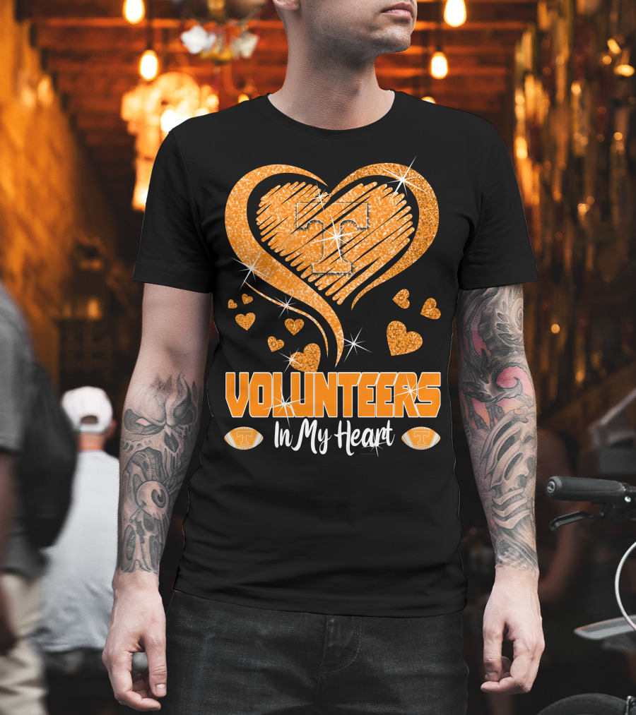Tennessee Volunteers Orange Heart With T Logo In My Heart T-Shirt