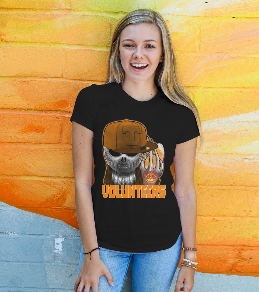Jackskull Halloween Tennessee Volunteers Football T-Shirt